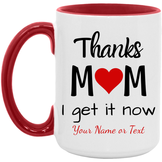 Personalized Mom Mug, Gift for Mom, Thanks Mom, Mom Gift, Mother's Day, Birthday, Christmas