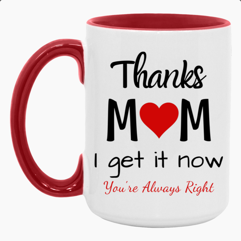 Personalized Mom Mug, Gift for Mom, Thanks Mom, Mom Gift, Mother's Day, Birthday, Christmas
