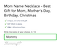 Mom Necklace | Perfect Gift For Mother's Day, Birthday, Christmas, Special Occassion