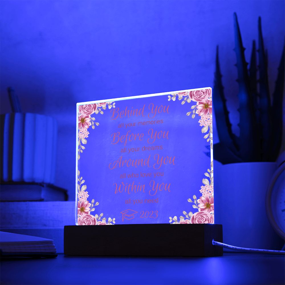 2023 Graduation Gift for Her - Acrylic Plaque (LED Base Option)