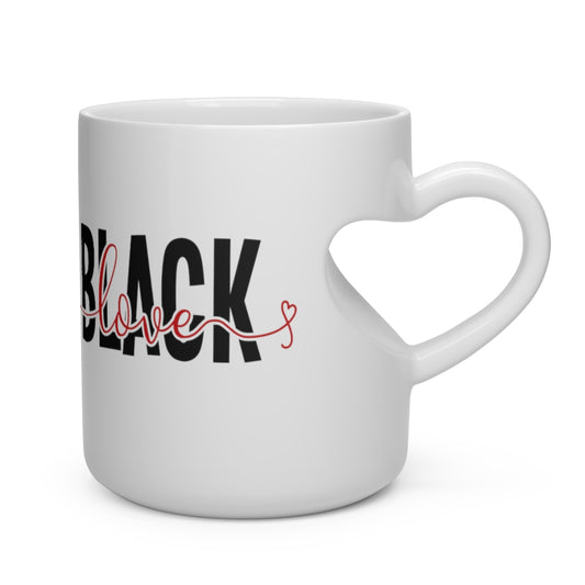 Black Love - Heart Shape Mug