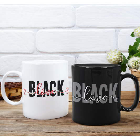 Black Love - Black mug 11oz
