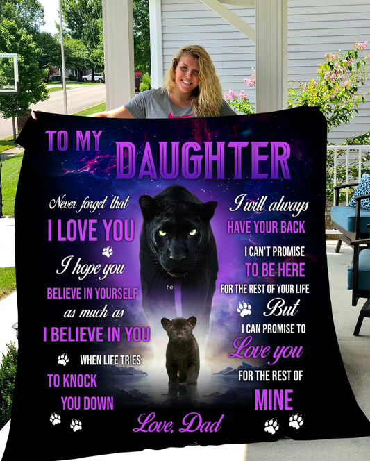 Daughter Black Panther Cozy Plush Fleece Blanket