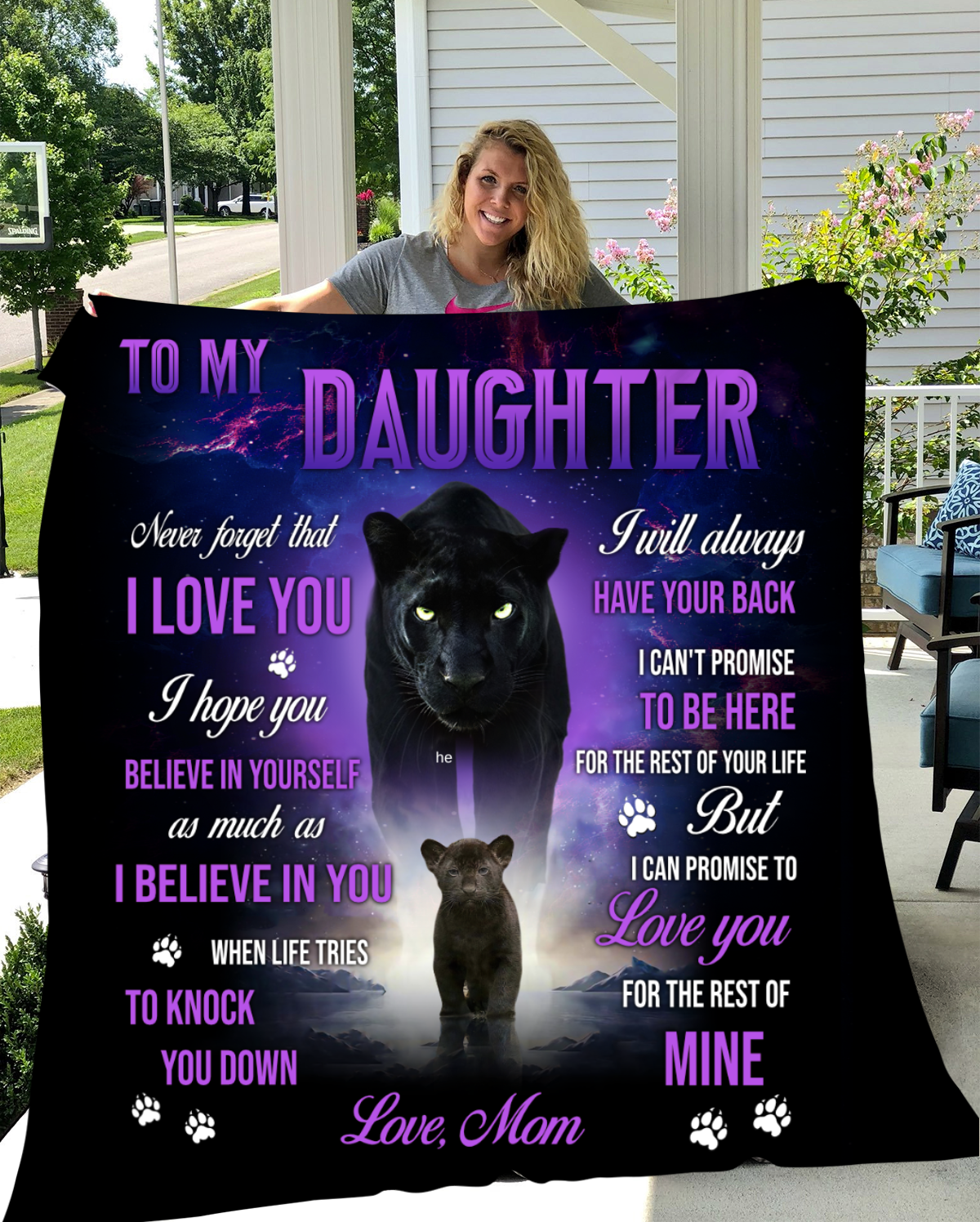 Daughter Black Panther Cozy Plush Fleece Blanket