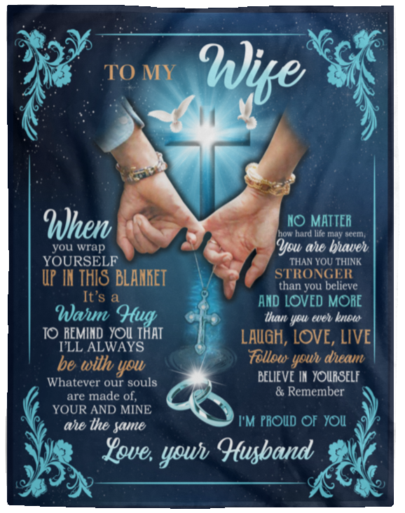 To My Wife Blanket Cozy Plush Fleece Blanket (Large - 60x80)