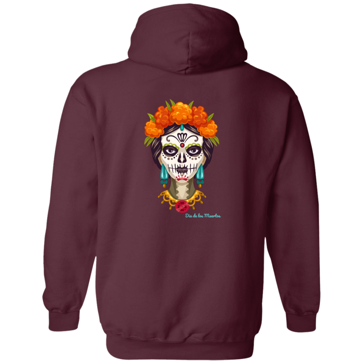 Dia De Los Muertos (Day of The Dead) Halloween Zip Up Hoodie