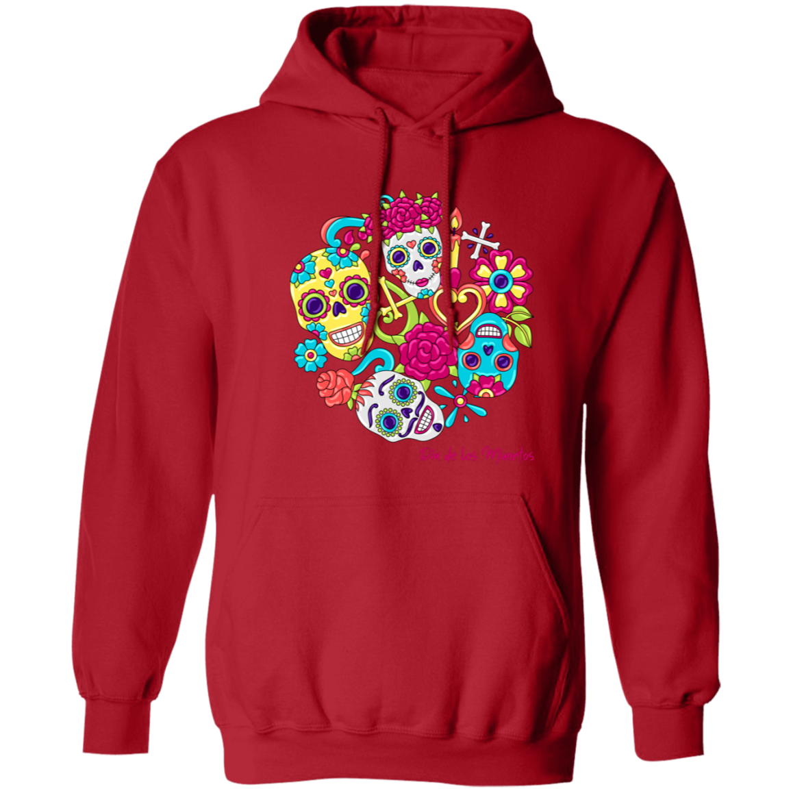 Faces Dia De Los Muertos (Day of The Dead) Halloween Hoodie