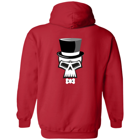 Skull Top Hat Halloween Zip Up Hoodie