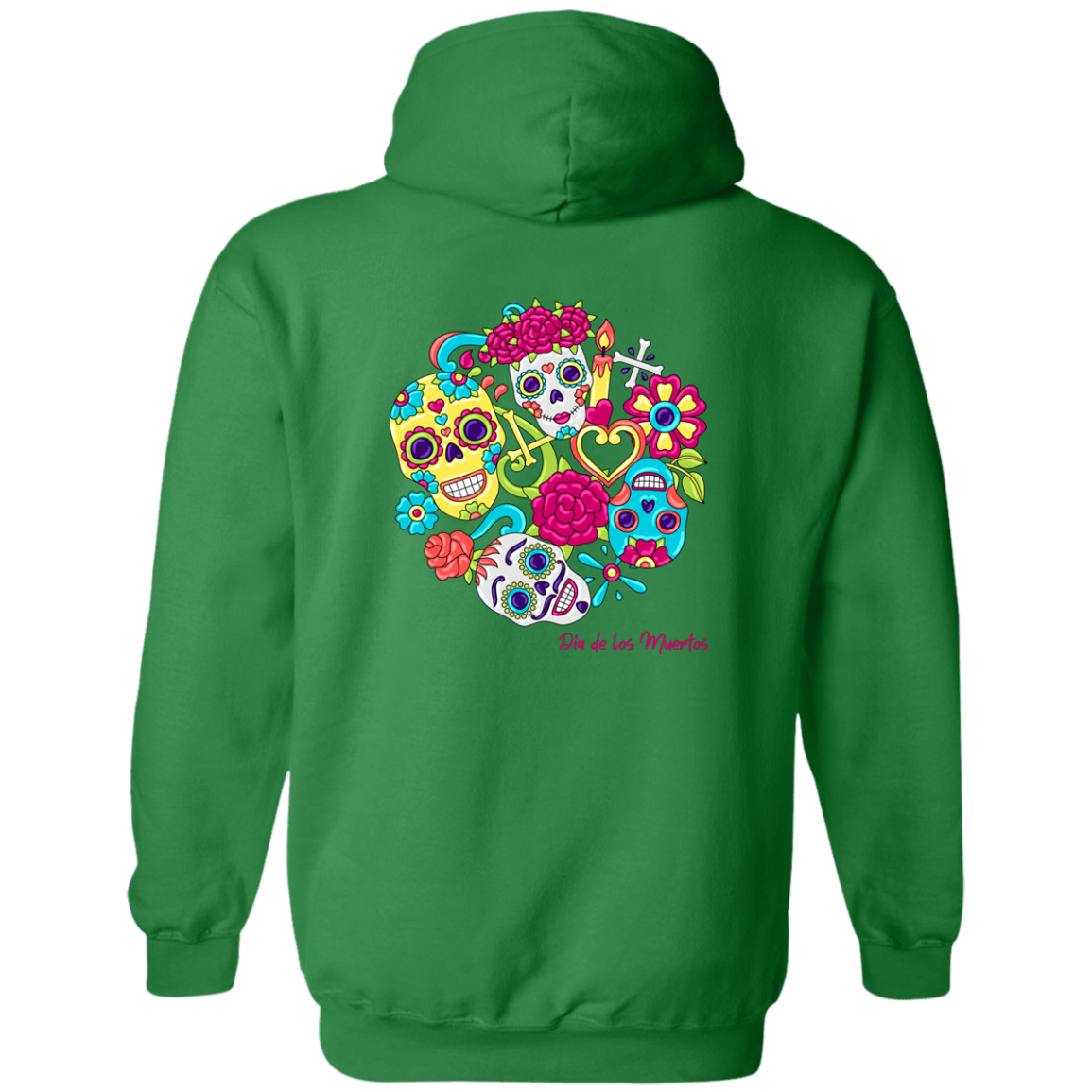 Faces Dia De Los Muertos (Day of The Dead) Halloween Zip Up Hooded Sweatshirt