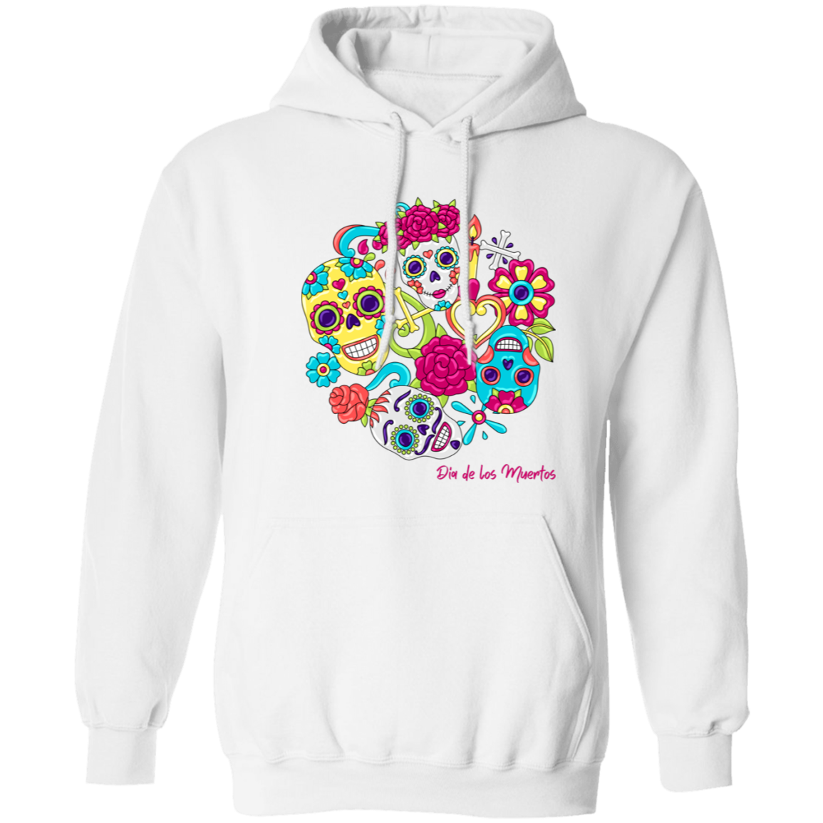 Faces Dia De Los Muertos (Day of The Dead) Halloween Hoodie
