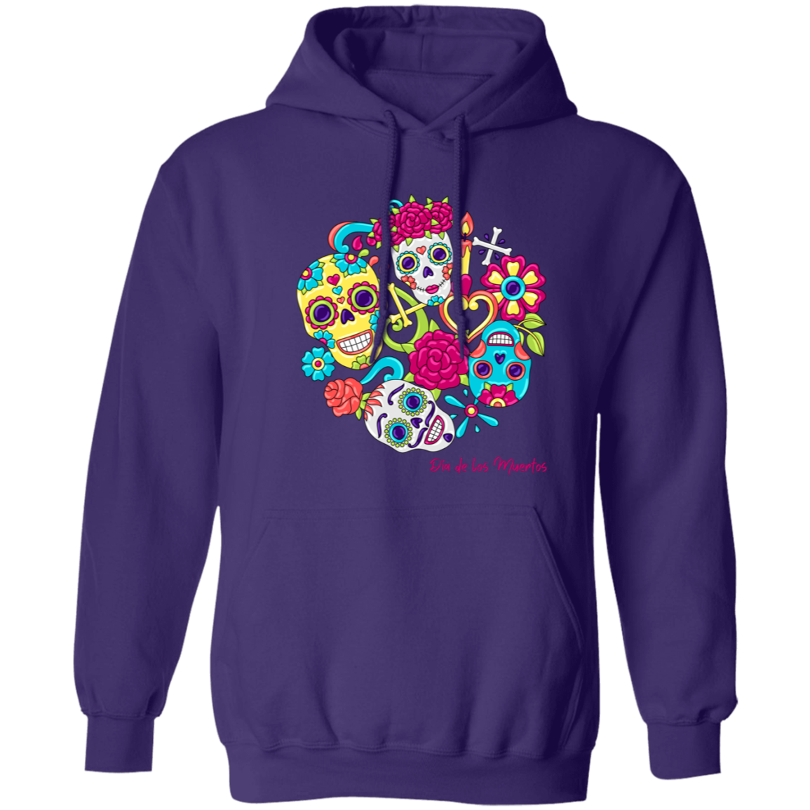 Faces Dia De Los Muertos (Day of The Dead) Halloween Hoodie