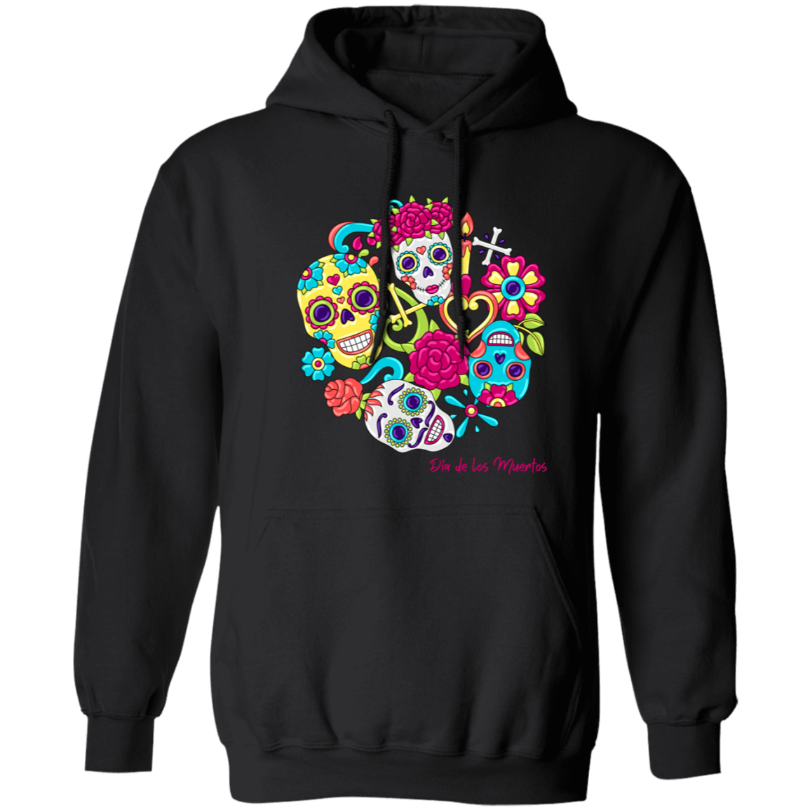 Faces Dia De Los Muertos (Day of The Dead) Halloween Hoodie