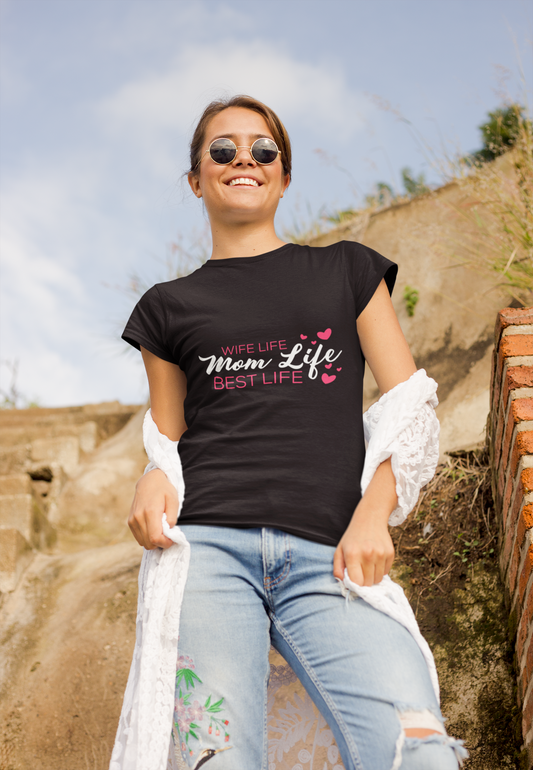 Mom Life Best Life -  Soft Premium T-Shirt - Awesome Gift for Mom
