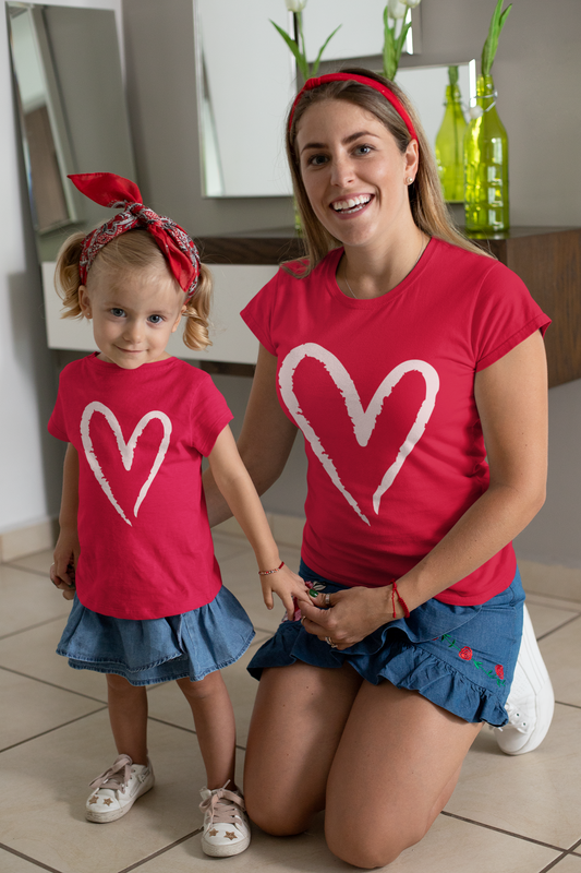 Heart - Grunge Matching Premium T-Shirt for Adult