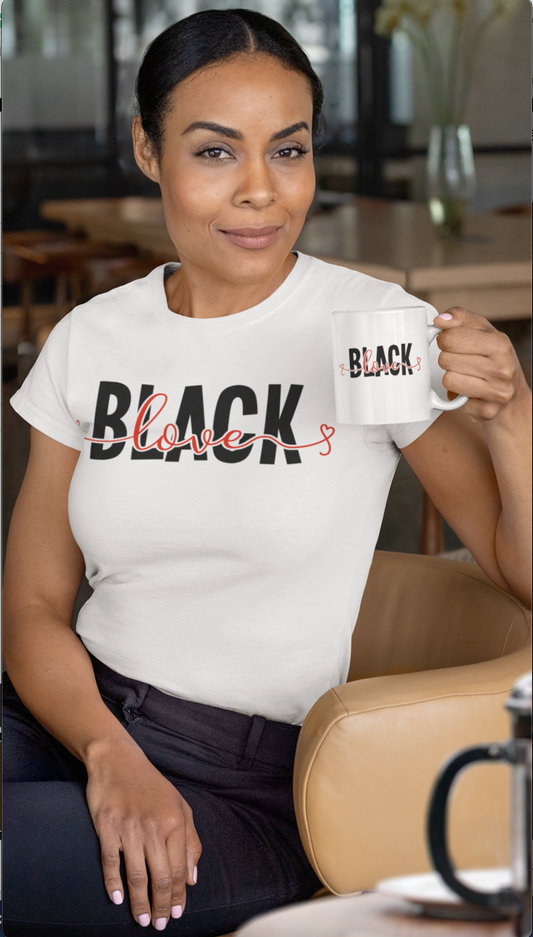 Black Love Hearts - Premium T-Shirt