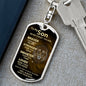 My Son Lion Key Chain Braver Stronger Loved