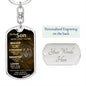 My Son Lion Key Chain Braver Stronger Loved
