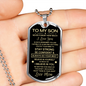 To My Son | Dog Tag | From Mom