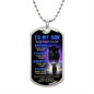 Black Panther Blue Braver Stronger | Dog Tag | Gift For Son