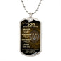 To My Son Lion Dog Tag | Braver Stronger Loved | Gift For Son