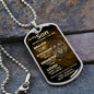To My Son Lion Dog Tag | Braver Stronger Loved | Gift For Son