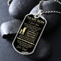 To My Son | Dog Tag | Love Dad