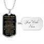 To My Son | Dog Tag | From Mom