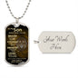 To My Son Lion Dog Tag | Braver Stronger Loved | Gift For Son