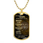 To My Son Lion Dog Tag | Braver Stronger Loved | Gift For Son
