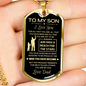 To My Son | Dog Tag | Love Dad