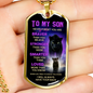 Black Panther Braver Stronger | Dog Tag | Gift For Son
