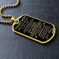 To My Son | Dog Tag | From Mom