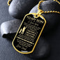 To My Son | Dog Tag | Love Dad