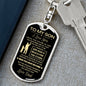T0 My Son Dog Tag Key Chain - Perfect Gift for Son From Dad
