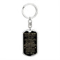 To My Son | Dog Tag with Swivel Keychain | From Mom