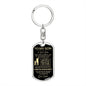 T0 My Son Dog Tag Key Chain - Perfect Gift for Son From Dad