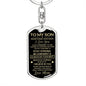 To My Son | Dog Tag with Swivel Keychain | From Mom