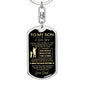 T0 My Son Dog Tag Key Chain - Perfect Gift for Son From Dad