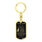 T0 My Son Dog Tag Key Chain - Perfect Gift for Son From Dad