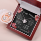 To My Mom - Love Knot Necklace and Earrings Set