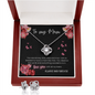 To My Mom - Love You - Love Knot Necklace and Earrings Set