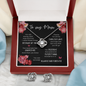 To My Mom - Love Knot Necklace and Earrings Set