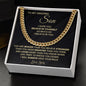 My Amazing Son Braver Stronger | Cuban Link Chain | Perfect Gift for Son