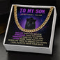 Black Panther Braver Stronger Loved | Cuban Link Change | Gift For Son