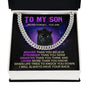 Black Panther Braver Stronger Loved | Cuban Link Change | Gift For Son