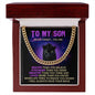 Black Panther Braver Stronger Loved | Cuban Link Change | Gift For Son