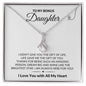 To My Bonus Daughter | Gift of You Shine Bright | Alluring Beauty Necklace