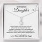To My Bonus Daughter | Gift of You Shine Bright | Alluring Beauty Necklace