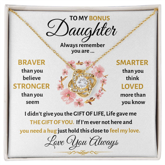To My Bonus Daughter | The Gift of You | Love Knot Necklace