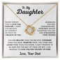 To My Daughter | I Believe in You | Love Knot Necklace
